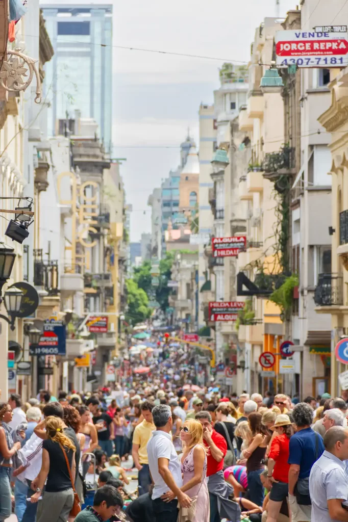 San Telmo street during Antiques Market