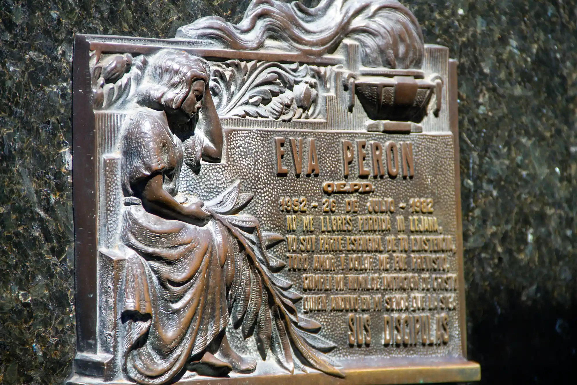 Eva Peron Grave Sign